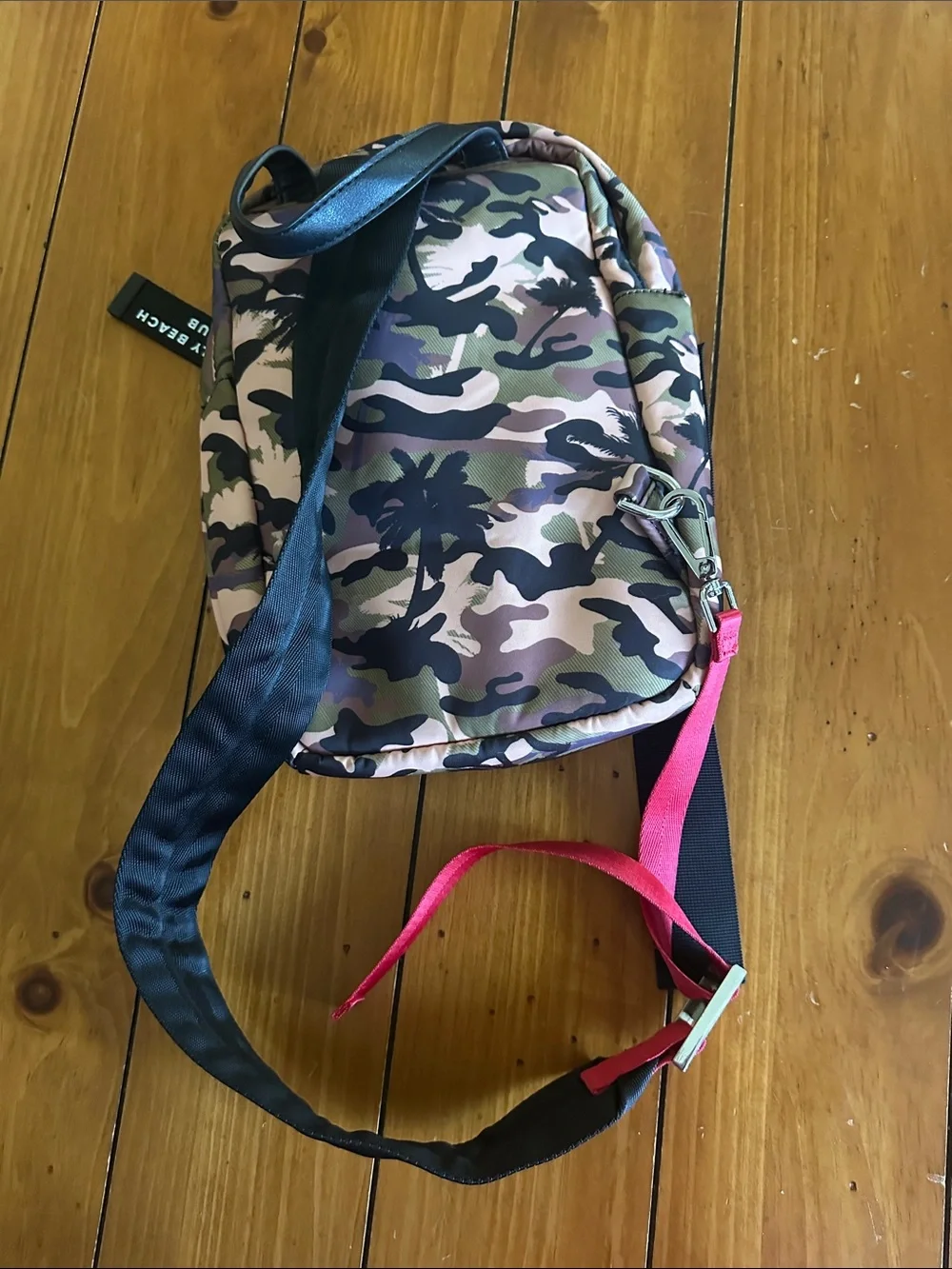 Camouflage Sling Bag in Green and Brown - Tag